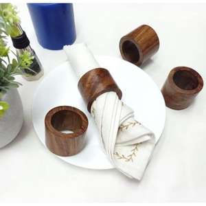 Simple yet Stylish <b>Wooden</b> Napkin Rings for Traditional & Modern and <b>Rustic</b> <b>Dining</b> Themes at Very Good Cost - Product Image 4