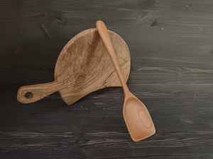 Espátula de madera Mango largo Espátula de cocina Utensilios de cocina Al por mayor Grabado - Product Image 2