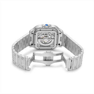 Reloj de Hip Hop con Movimiento de Cuarzo, Esfera de Cristal y Diamantes Moissanite con Claridad VVS, Diseñado para Elevar el Estilo Masculino - Product Image 2