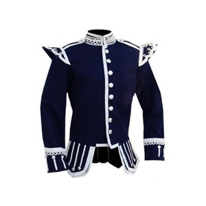 Último diseño Pipe Band Doublet Chaquetas para la venta en línea Precio bajo Mangas completas Personalizado Pipe Band Doublet Chaquetas - Product Image 4