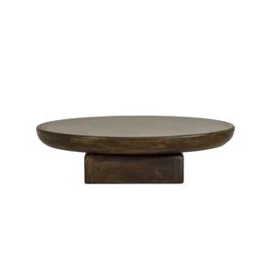 Table basse ovale moderne de conception nouvelle 2026 en bois de manguier massif, écologique et durable, meubles de maison - Product Image 2