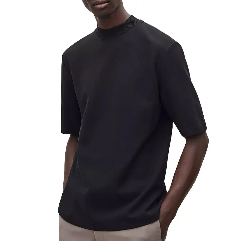 Hot Selling Custom Made Black Farbe Männer Drop Shoulder Plain Basic T-Shirt zum Verkauf Großhandel Männer Overs ized T-Shirt