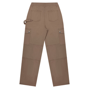 <b>Soft</b> Casual Comfortable Wholesale Price Women Cargo Straight <b>Jeans</b> Wide Leg Side Pockets Vintage Pants for Women Spring - Product Image 5