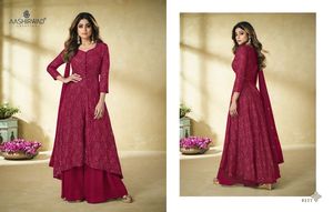 Alta calidad pesado Faux Georgette bordado vestido de novia Salwar traje inferior Dupatta mujeres indio estilo paquistaní ropa de fiesta - Product Image 4