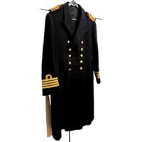 Gorro vintage del uniforme de gala de invierno argentino Desde el 1940 Hecho de tela gruesa inglesa uniforme de color azul intenso