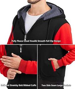 Hommes Hiver Casual Acid Wash Hoodies Solid Color 100% Cotton Fleece Regular Fit Fashion Wear - Product Image 5