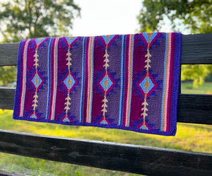 Western Show Horse Saddle Blanket Diseño de Nueva Zelanda Manta de sillín de lana hecha a mano Top Wool Saddle Pad Size - Product Image 2