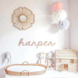 กระจกเงาแขวนผนังทำด้วยมือทำจากไม้ไผ่หวายหรูหราผลิตภัณฑ์หัตถกรรมสไตล์นอร์ดิก - Product Image 5