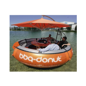 Barbacoa flotante restaurante parque acuático eléctrico ocio barbacoa donut barco para Mar y Lago - Product Image 5