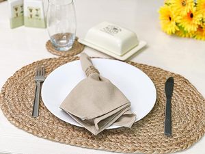 Best Theme Woven Jute Cotton Braided <b>Placemat</b> for <b>Dining</b> <b>Table</b> Decor Wedding Family Gatherings Parties Christmas New Year & More - Product Image 5