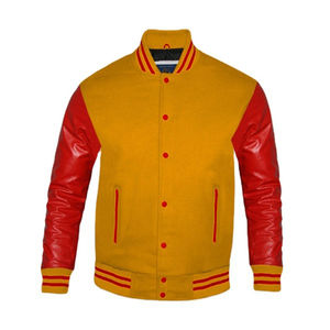 Vente en gros de bombardière à manches corporelles en laine personnalisée de haute qualité Veste universitaire Letterman pour hommes Veste de baseball pour hommes - Product Image 4