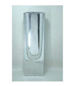 Nouveau design de haute qualité pot de vase à fleurs en aluminium finition argentée pour la décoration de la maison salon et chambre à coucher - Product Image 1