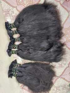 Cheveux ondulés indiens vierges de 24 pouces, vendeur de cheveux humains 100% en vrac non traités, paquets de cheveux indiens ondulés bruts bouclés - Product Image 6