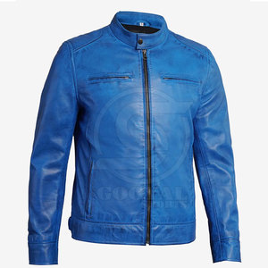 Best Men's Lightweight Leather Jacket Cow Skin Stand Collar Front Logo Eco-Friendly Breathable Windproof Casual <b>Winter</b> Outdoor - Product Image 2