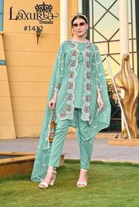 Kurti Paird élégant de travail de broderie lourde classique de qualité d'exportation avec intérieur pour la collection de vêtements de mariage de femmes pour la vente en gros - Product Image 3