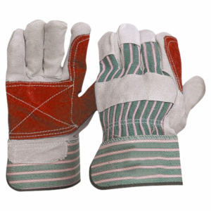 Guantes de cuero dividido de piel de vaca reforzada de alta resistencia Pulgar recto Guantes de protección personal de seguridad reflectantes de alta resistencia - Product Image 2