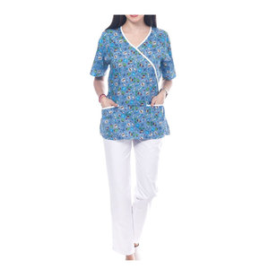 2025 personalizado impreso Dental Scrub Top uniformes conjuntos pantalones de Yoga OEM moda alta calidad Algodón Scrubs uniformes conjuntos fabricante - Product Image 3