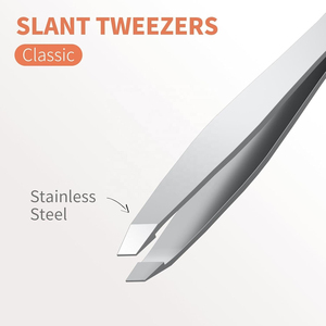Pinzas para Cejas con Punta Inclinada, Diseño de Doble Cabeza, Acero Inoxidable Ligero, Herramienta Profesional para el Cuidado Diario - Product Image 2