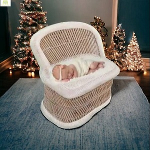Cuna de bambú clásica y moderna, ecológica, portátil, ligera, para interiores, para fotografía de recién nacidos, silla, cama de juegos, dormitorio - Product Image 4