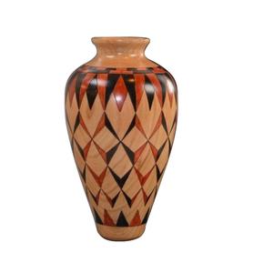 Nouveauté : Vase en bois de noyer à motif floral, style classique, finition bicolore, vaisselle - Product Image 4