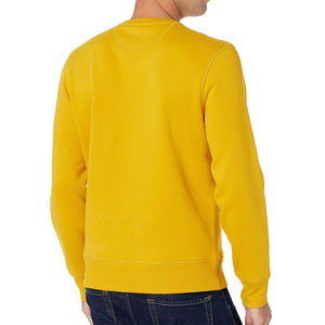 Sweat-shirt pour homme abordable, vêtement décontracté quotidien, coton doux, uni, couleur jaune, sweat-shirt pour homme, fournisseur en gros - Product Image 3
