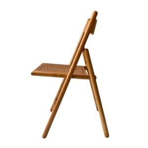 Chaises de restaurant pliantes en bois massif et rotin, design élégant, adaptées à différents concepts - Product Image 3