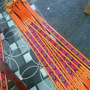 เข็มขัดหนังวัวพร้อมสายคาดมือแบบตะวันตกประดับลูกปัดเข็มขัดแกะสลักแบบตะวันตก - Product Image 4