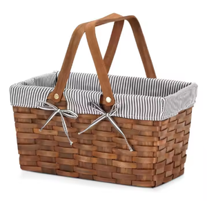 Cestas de bambú natural hechas a mano Viet Fargimex, elegantes artesanías de mimbre ecológicas para almacenamiento, recuerdo y decoración del hogar - Product Image 4