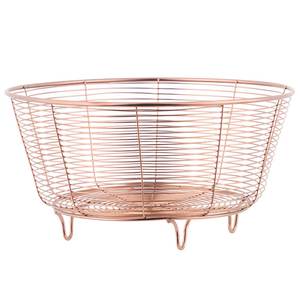 Almacenamiento de frutas y verduras Cesta de fruta de metal con acabado dorado Cesta de fruta de metal de alta calidad a un precio asequible - Product Image 4