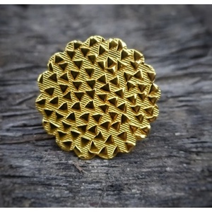 Fashionable Vintage 18K Gold Plated Brass Unisex Children's <b>Ring</b> Statement <b>Plain</b> Inlay Geometric Wings Design Claw Setting Daily - Product Image 3