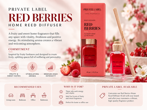 Difusor de Aromas con Aroma a Bayas Rojas de Marca Propia, 45 ml |   Fragancia para el Hogar Afrutada y Dulce |   Fabricante OEM España - Product Image 3