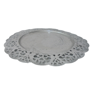 Grande conception de plaque ronde en fer feuille d'or nouveau style antique plateau de service pour la maison cuisine et la décoration de table - Product Image 6