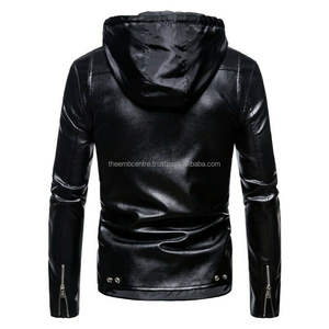 Chaqueta de moda de cuero real personalizada de alta calidad para hombres Opciones de color personalizadas Diseño de cremallera Tarifas al por mayor chaqueta para hombres - Product Image 3