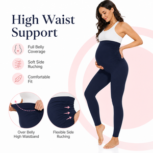 Pantaloni <span class=keywords><strong>Premaman</strong></span> a Vita Alta, Casual e alla Moda, a Tre Quarti - Product Image 2