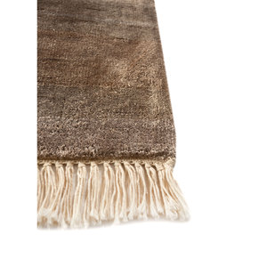 พรมไหมไผ่ถักมือสีเบจและสีน้ำตาลลายเรขาคณิต รุ่น Manchaha สำหรับห้องโถง ห้องนั่งเล่น รูปทรงสี่เหลี่ยมผืนผ้า รุ่น-Lez-12 - Product Image 4