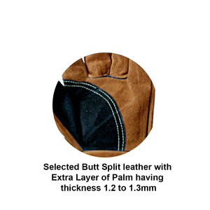 Guantes de soldadura resistentes de cuero de vaca 14 y 16 con palma resistente al calor para soldador industrial - Product Image 6