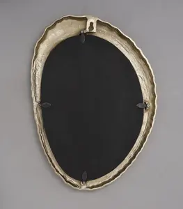 Miroir en métal doré sans cadre de style moderne Salle de bain murale en aluminium martelé Meilleur vendeur Nouvelle arrivée - Product Image 4