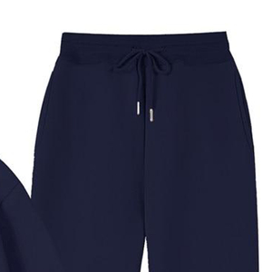 2024 hommes femmes décontracté couleur unie séchage rapide à manches longues pull survêtement taille élastique-100% coton bas actifs pour - Product Image 6