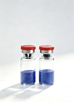 Poudre lyophilisée de GHK-CU (Copper GHK-CU) bleue 100 mg, pureté 99 %, ingrédient cosmétique