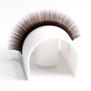 Haut de gamme pbt brun préfabriqué éventail cils personnalisables méga volume cils cils de vison épais en gros vaporeux 25mm naturel - Product Image 4