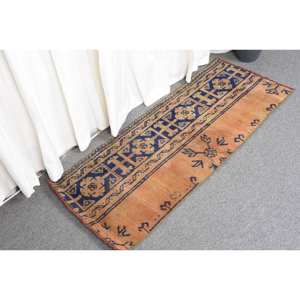 Vintage 16x4ft tapis turc classique Orange noir Design laine grande surface Rectangle Patchwork peluche Haliack Latex pour couloir chambre - Product Image 3