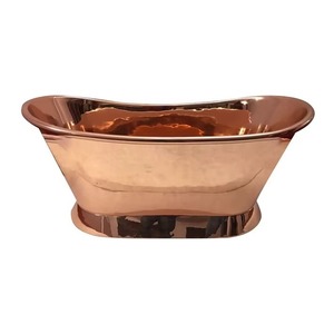 Bañeras de cobre, una combinación perfecta de arte, funcionalidad y durabilidad. La superficie de cobre con propiedades antibacterianas naturales promueve la tranquilidad. - Product Image 1