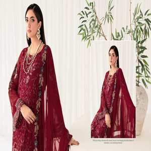 ชุดเดรสชีฟองสุดหรูคอลเลคชั่นผ้าชีฟอง3ชิ้นสำหรับงานเทศกาลงานแต่งงานและงานแต่ง - Product Image 5