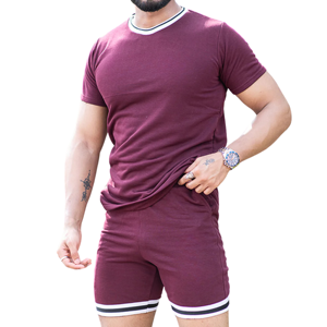 Ensemble 2 pièces t-shirt et short à manches courtes pour le sport, été et printemps, personnalisé avec votre propre logo et design - Product Image 6