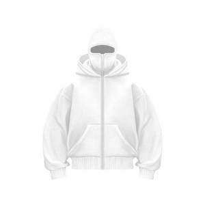 Sudadera con Capucha Personalizada de Doble Capa para Hombre, Pasamontañas Ninja de Forro Polar con Cremallera, Máscara, Peso Pesado, Bordada, Otoño-Invierno, Talla Grande - Product Image 5