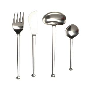 Couverts modernes en acier inoxydable couverts de restaurant comprenant des cuillères en argent fourchettes couteaux - Product Image 5