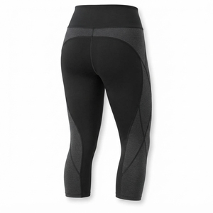 Polyester Fabric Breathable Panels Lightweight Build Comfortable Fit Women <b>Capri</b> <b>Legging</b> Designed With Four Way Stretch - Product Image 2
