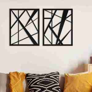 Décoration murale moderne faite à la main Cadre carré en métal Accent de maison de haute qualité Fabriqué en Inde - Product Image 5