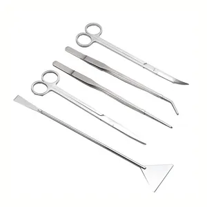 Kit d'outils d'aquarium Aquarium Aquascaping Plante Aquatique Pincettes Ciseaux Spatule Aquarium Réservoir Aqua Scaping Outils 5 en 1