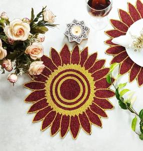 Handmade Luxury Eco-Friendly Customizable High Quality <b>Beaded</b> <b>Placemat</b> with Glass Beads for Home Dining Table and Wedding Decor - Product Image 5